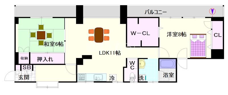 難波リーガルハウス 間取り