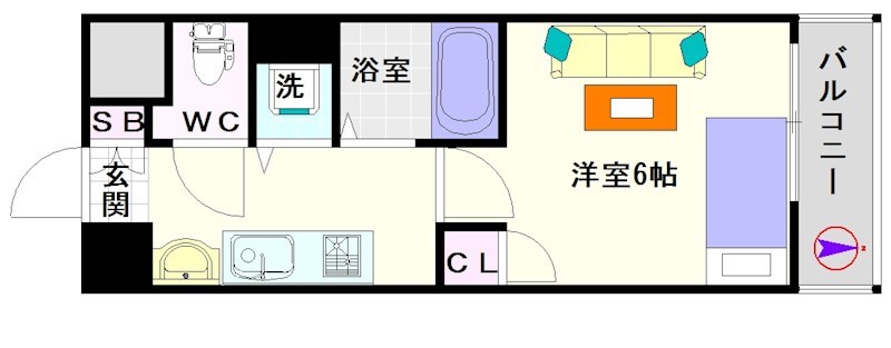 プレサンス難波元町 間取り