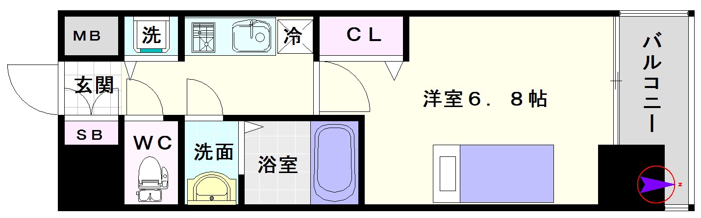 プレサンス難波ラフィーネ 間取り