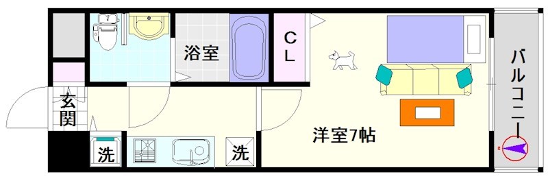 S-RESIDENCE難波Briller 間取り