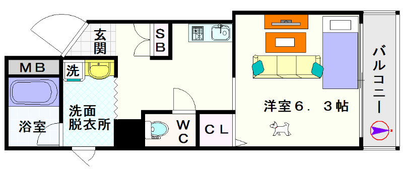 レバンガＡＰ難波南Ⅱ 間取り