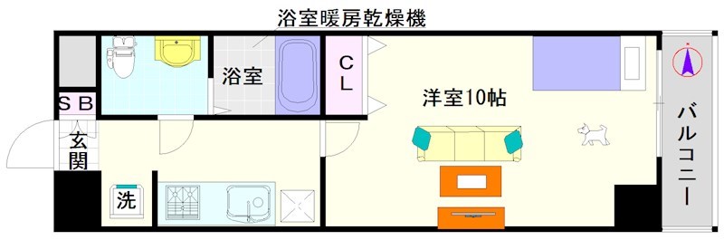 ヒルズ夕陽丘（下寺） 間取り