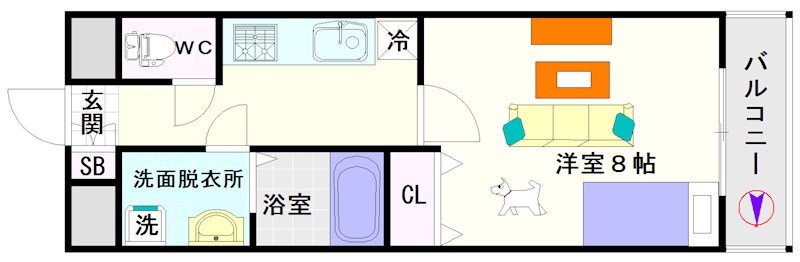 ヒルズ夕陽丘（下寺） 間取り