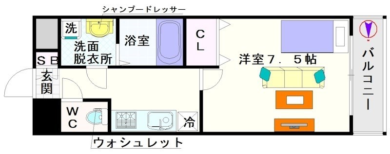 ヒルズ夕陽丘（下寺） 間取り