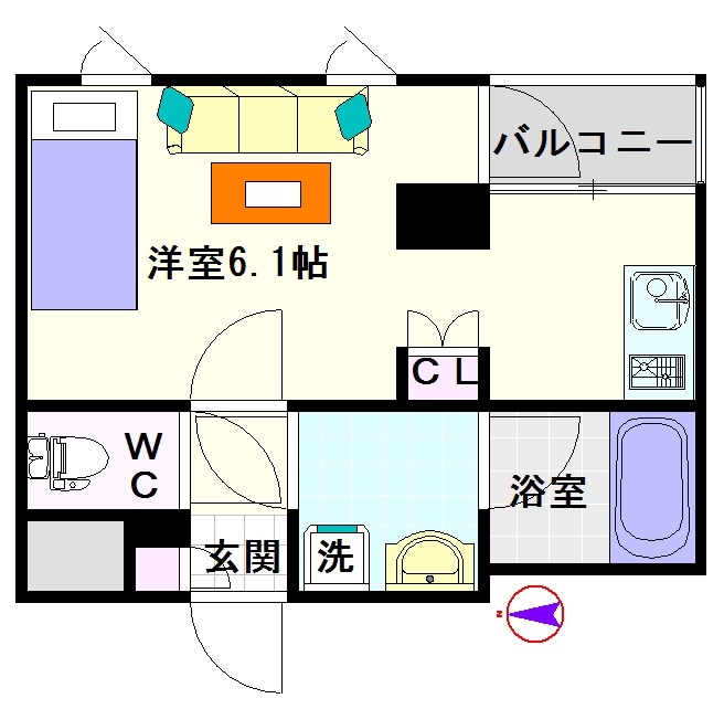 シャトーナンバリプレ 間取り