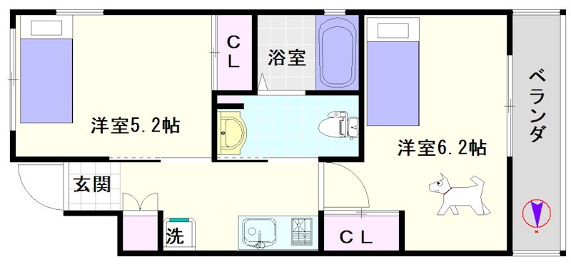 エステムプラザ難波ＥＡＳＴⅡブレスト 間取り