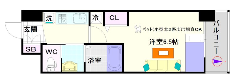 エステムコート難波Ｖブロード 間取り