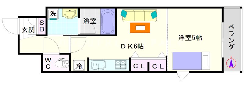 ＢＲＡＶＩ南堀江 間取り