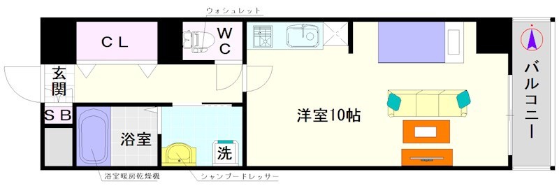 ヒルズ夕陽丘（下寺） 間取り