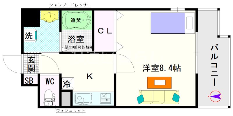 アールメゾン道頓堀 間取り