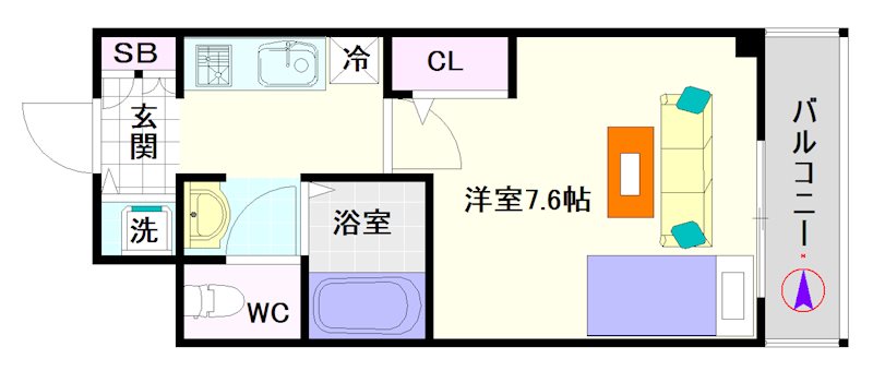 フェリーチェ難波オーベスト 間取り