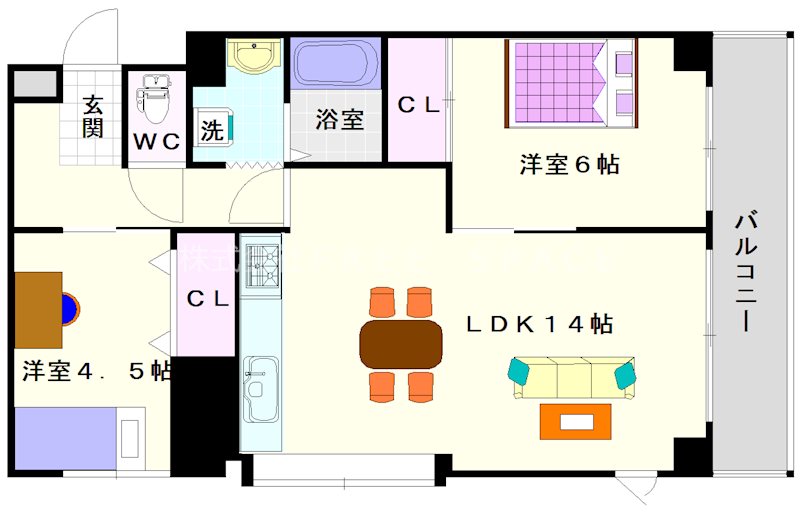 アルボール西道頓堀 間取り