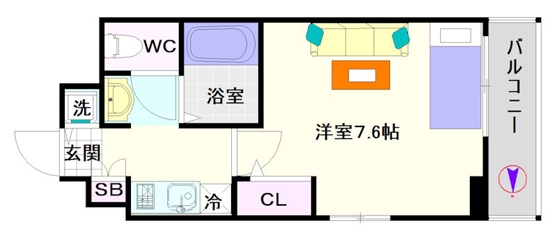 フェリーチェ難波オーベスト 間取り