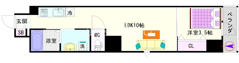 URBAN　PARK難波南 間取り