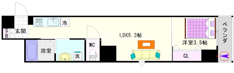 URBAN　PARK難波南 間取り