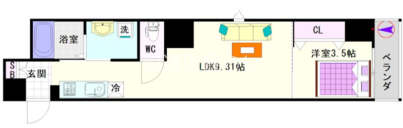 URBAN　PARK難波南 間取り