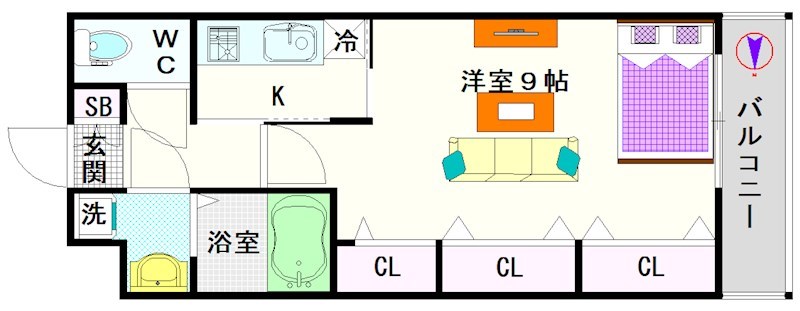 ウィルテラスなんば南 間取り