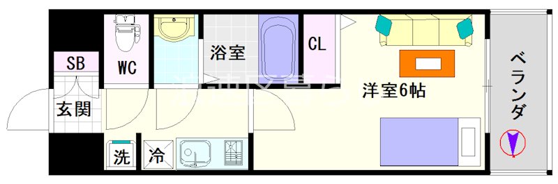 アドバンス難波南ワイズ 間取り